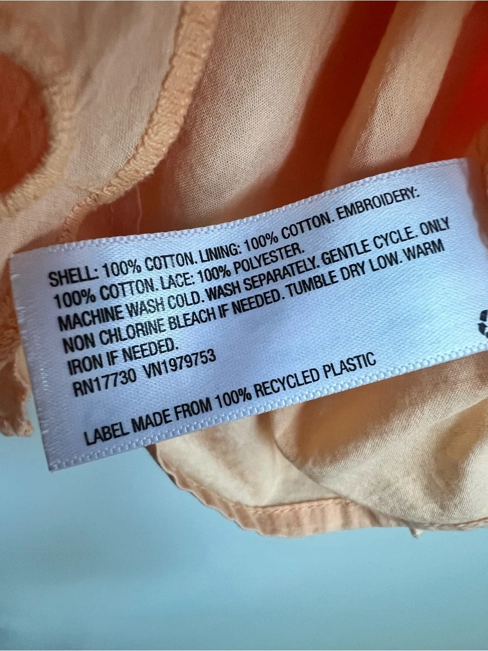 Universal Threads Eyelet Dress Orange Puff Sleeve CottageCore XL Babydoll Whimsy - Picture 9 of 13